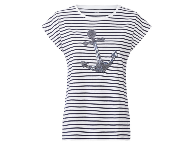 Pełny ekran: esmara T-shirt damski, z cekinowym wykończeniem w żeglarskim stylu - zdjęcie 6