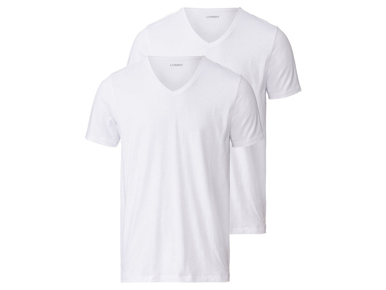 Pełny ekran: LIVERGY® T-shirty męskie z bawełną, 2 sztuki - zdjęcie 3