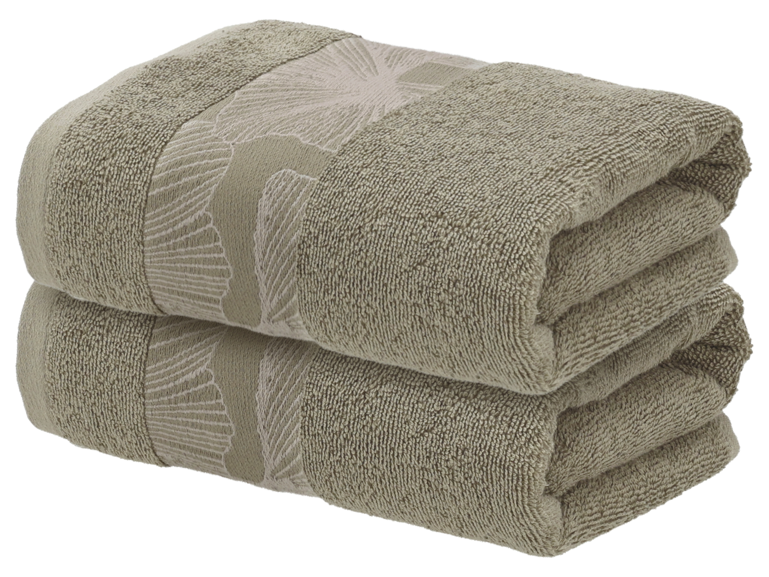 LIVARNO® Ręczniki frotte, 2 sztuki, 50 x 100 cm (zielony)