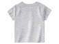 Szary t-shirt z krótkim rękawem.