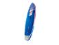Niebiesko-czerwona deska do paddleboardingu z napisem '320 cm x 84 cm x 15 cm'.