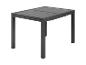 Rozkładany stół ogrodowy, metalowa konstrukcja w kolorze antracytu.