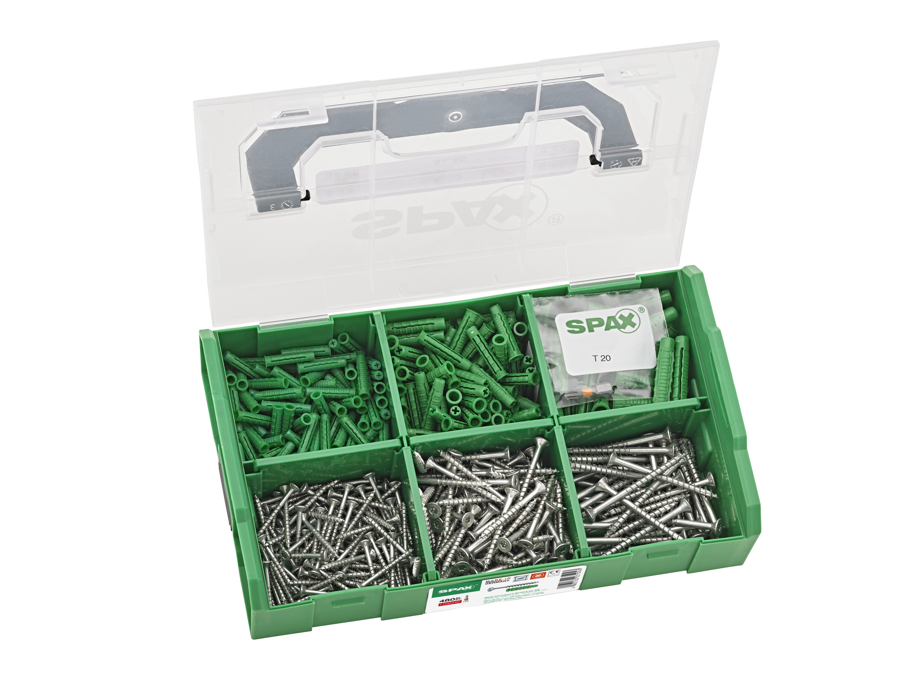 SPAX Zestaw kołków i wkrętów »L-BOXX Mini«, 481-częściowy z 6 rozmiarami