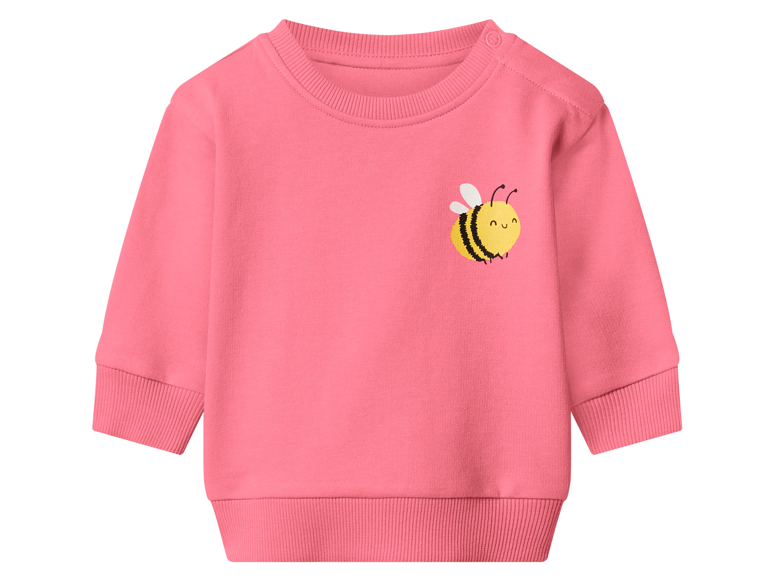 lupilu® Bluza dresowa niemowlęca z bawełną (Różowy, 74/80)