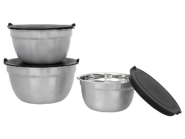 SILVERCREST® Zestaw misek ze stali nierdzewnej, 3 sztuki.