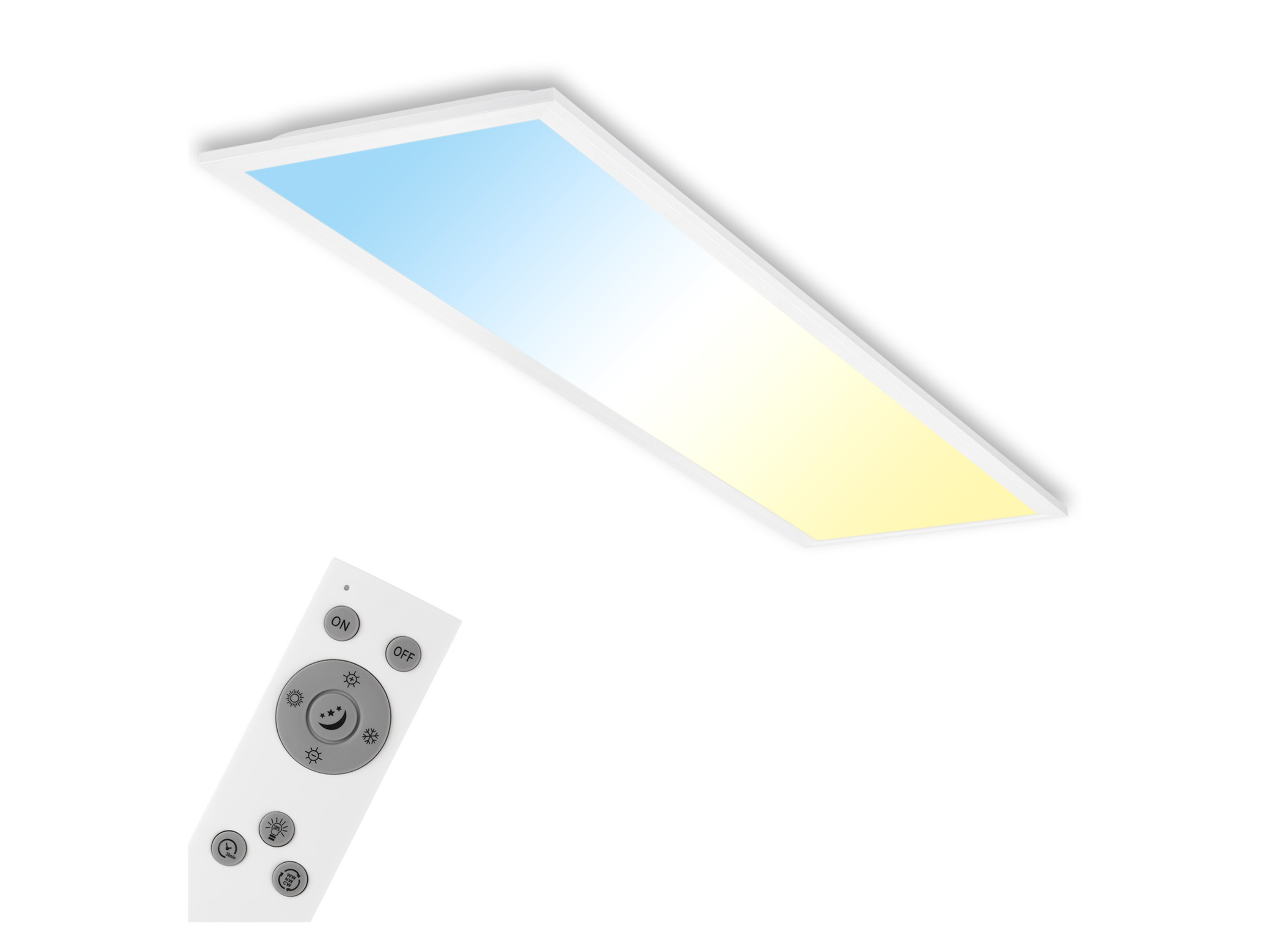 Briloner Panel LED sufitowy, ściemnialny, sterowanie temperaturą barwową 1 x 0,25m (Biały)