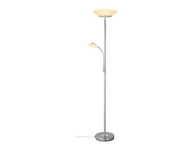 Pełny ekran: LIVARNO home Lampa podłogowa LED, szklany klosz, z lampką do czytania - zdjęcie 4