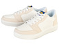 Dwie pary białych sneakersów z różowymi detalami i logo Lidl.