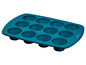 Tealowa silikonowa forma do muffinek Coox z 12 otworami.