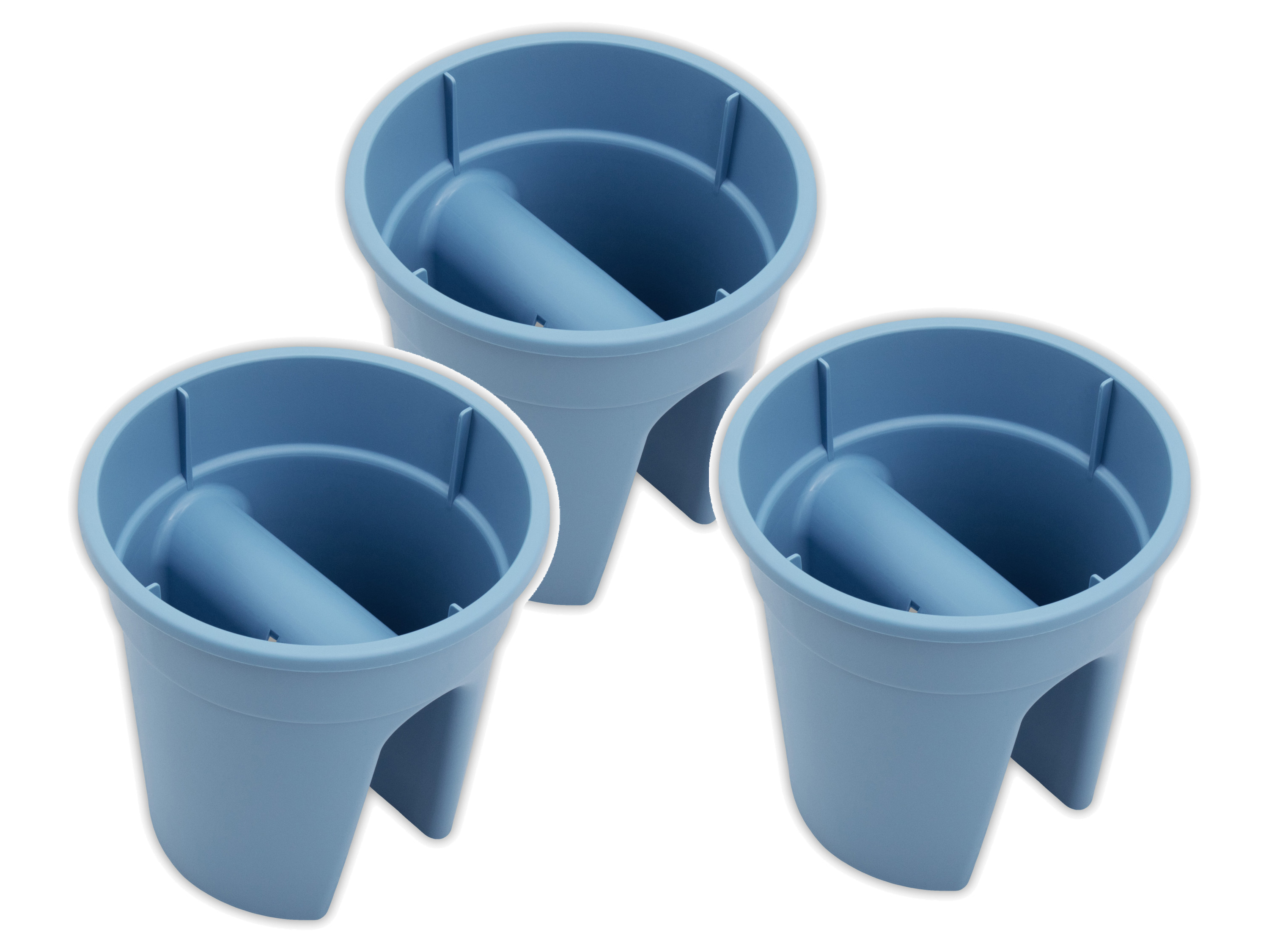 KHW Zestaw 3 skrzynek balkonowych Flowerclip, 6 l (Morski)