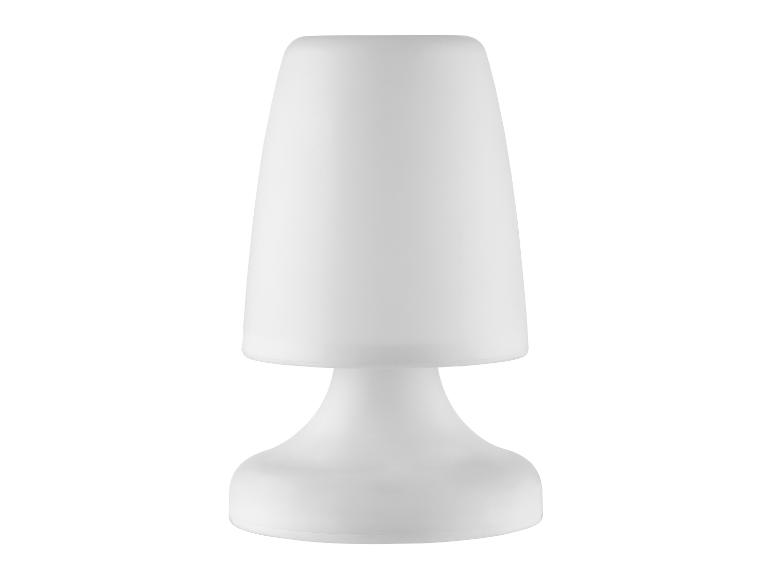 Biała lampa stołowa z matowym wykończeniem