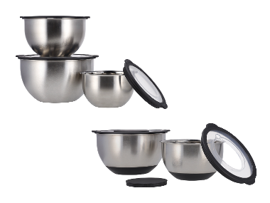 SILVERCREST® Zestaw 2 lub 3 misek ze stali szlachetnej z pokrywkami