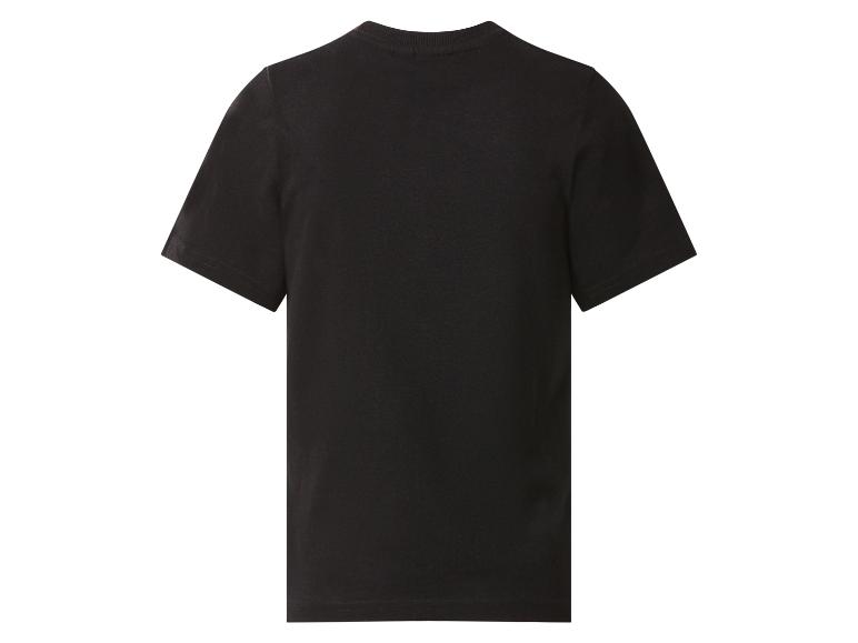 Czarny męski T-shirt z krótkim rękawem, widok z tyłu