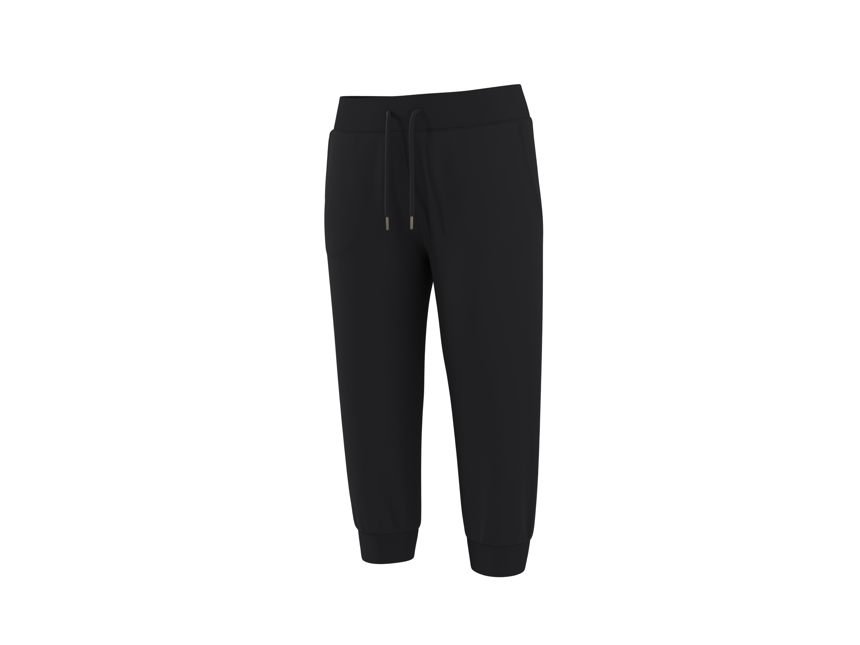 esmara® Spodnie capri damskie z bawełną (Czarny, XS (32/34))