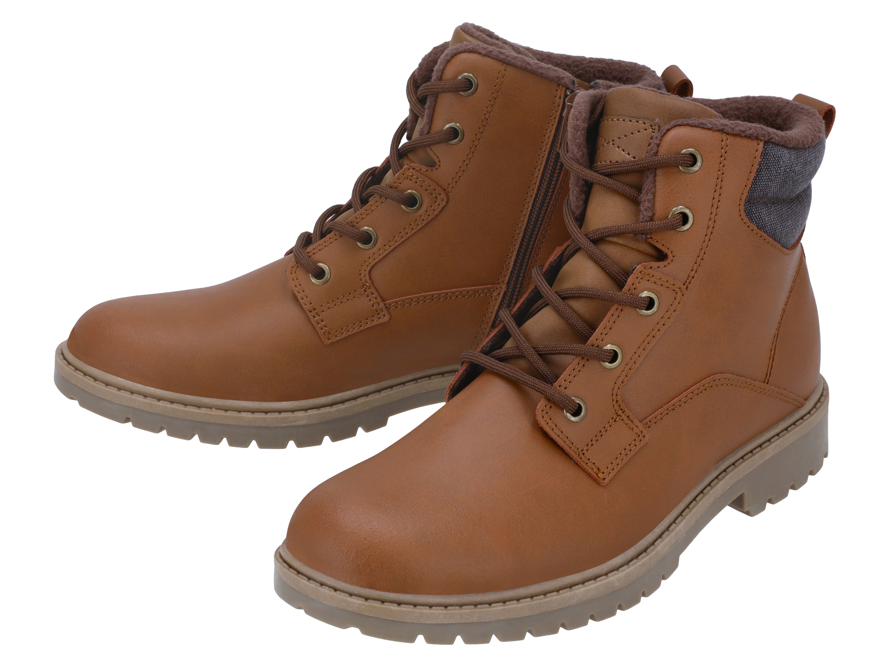 ESMARA MEN Buty skórzane męskie (Cognac, 46)