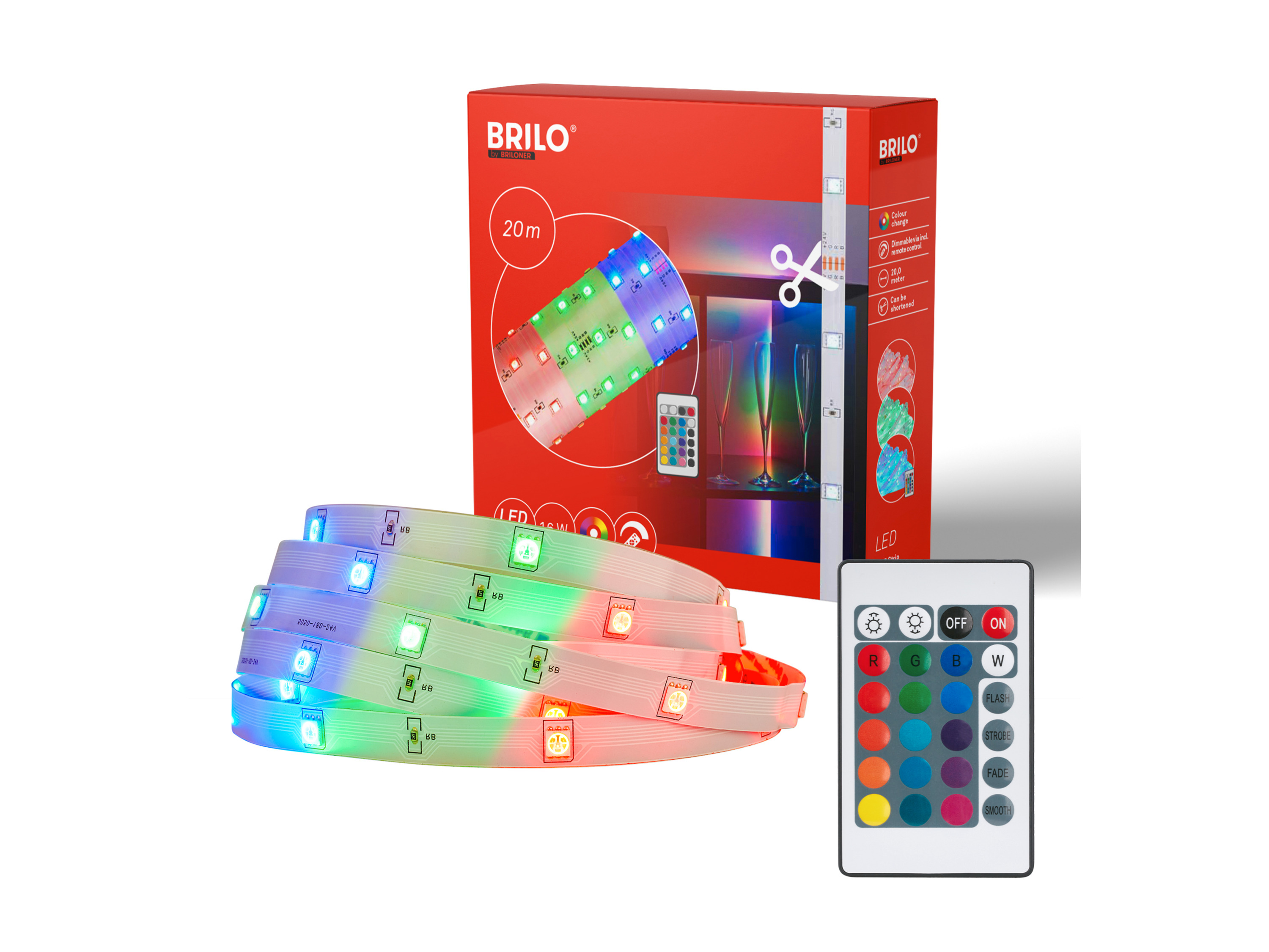 BRILONER Taśma LED RGB Flex – bardzo długa od 20m.