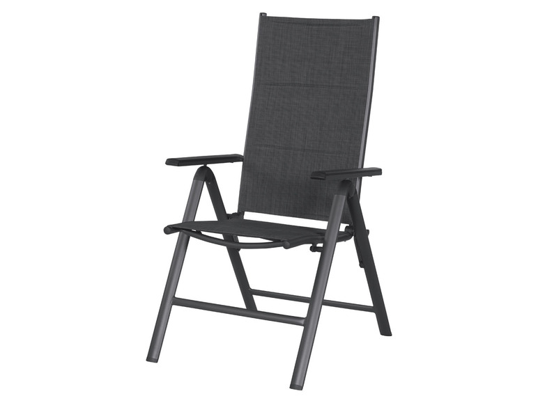 Pełny ekran: LIVARNO home Aluminiowy fotel składany Toronto, antracytowy, 2 sztuki - zdjęcie 4