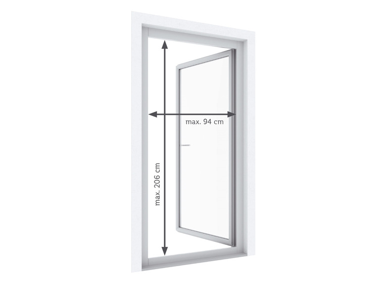 Pełny ekran: LIVARNO home Moskitiera aluminiowa na drzwi 100 x 210 cm, antracytowa, 2 szt. - zdjęcie 6