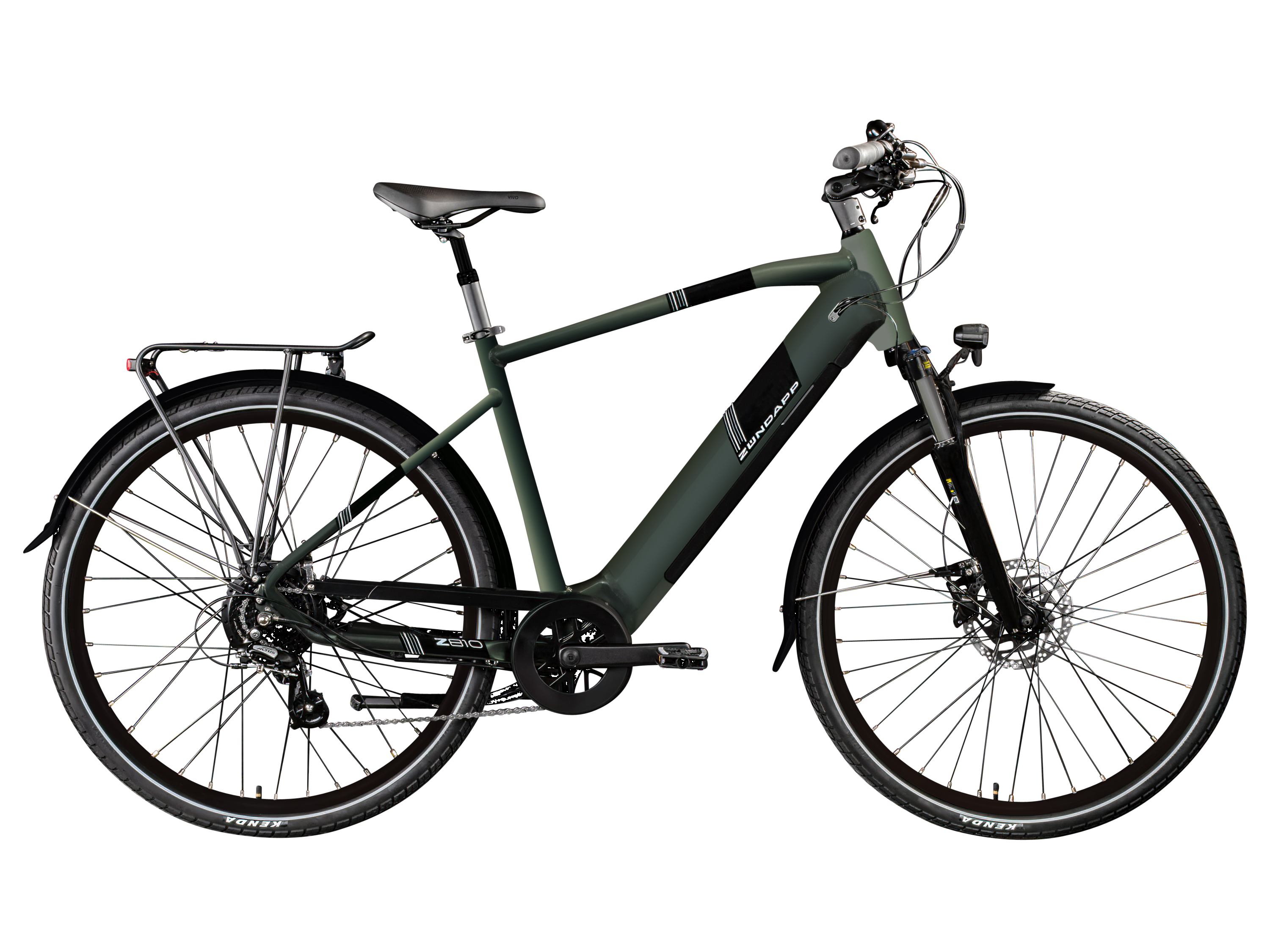 ZÜNDAPP Rower elektryczny trekkingowy »Z810 700c«, 28 cali (Męski, ciemnozielony metalik)