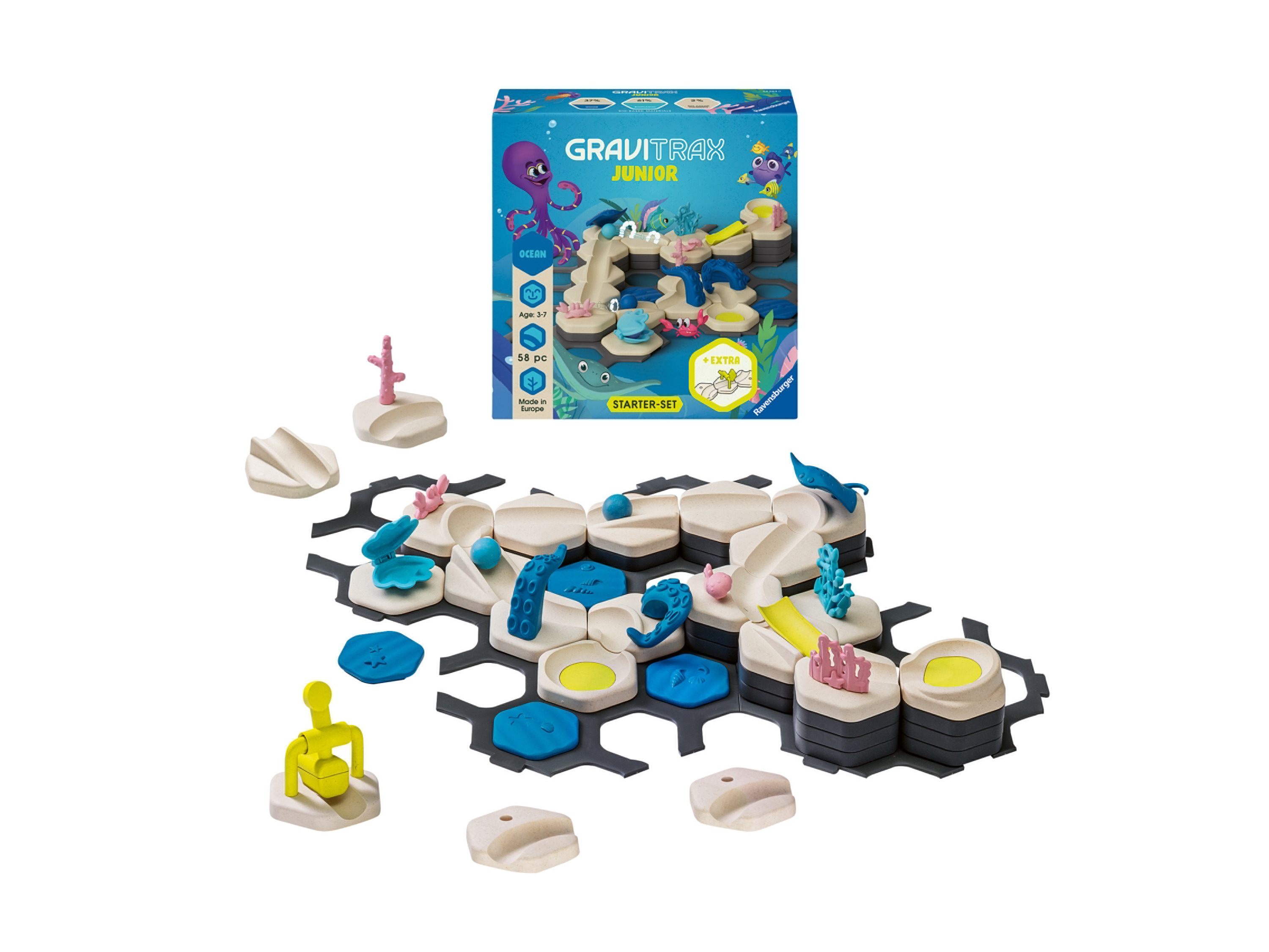 RAVENSBURGER GraviTrax Zestaw Akcji »Focus«, 65-elementowy (GT Junior Value Pack)