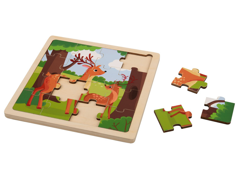 Pełny ekran: Playtive Puzzle drewniane, 17-elementów, 1 szt. - zdjęcie 7