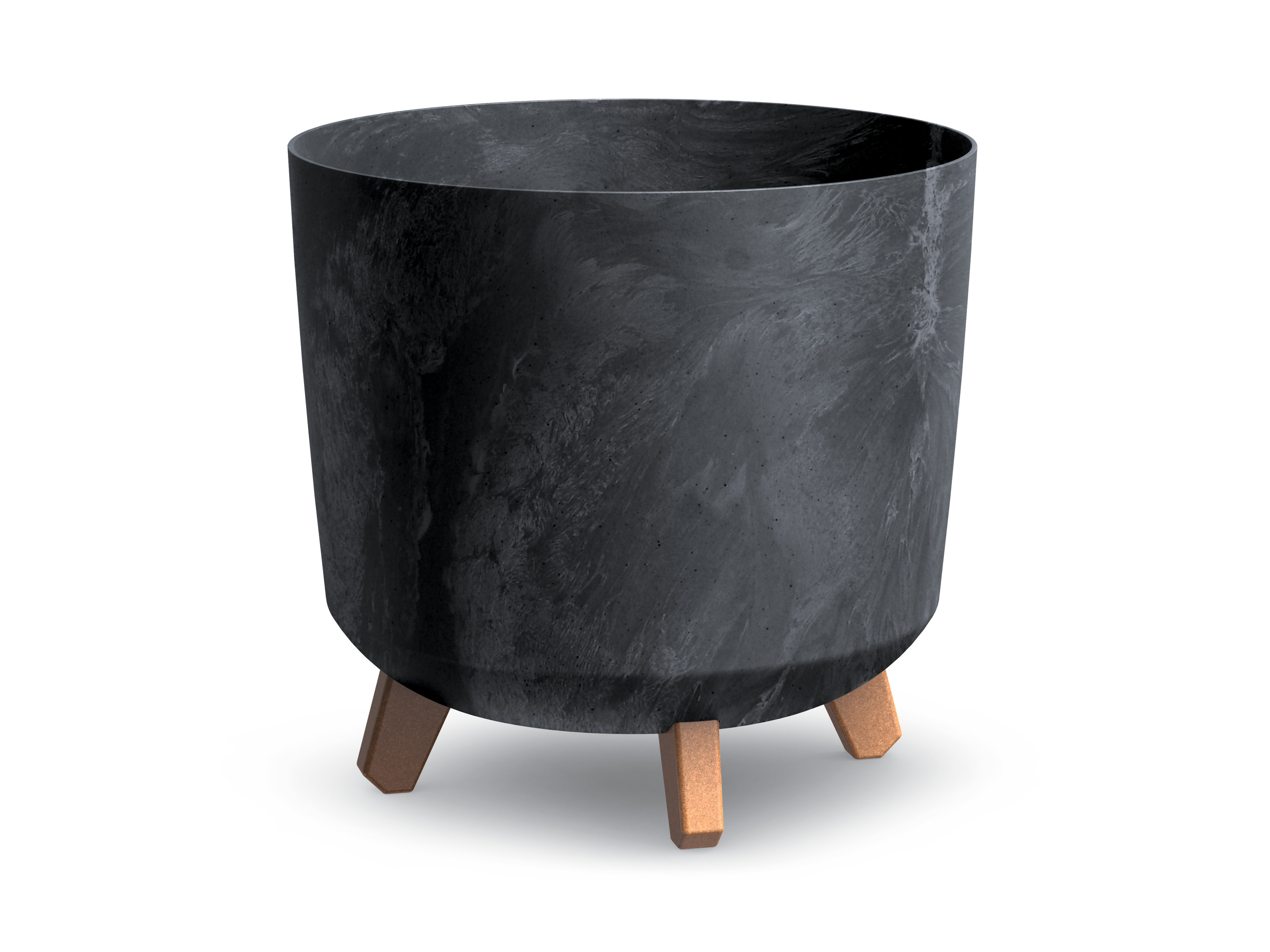 PROSPERPLAST Doniczka »GRACIA TUBUS«, 285x298 mm, efekt betonu. (ciemnoszary)