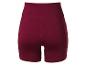 Bordowe szorty sportowe z wysokim stanem i kieszenią boczną.