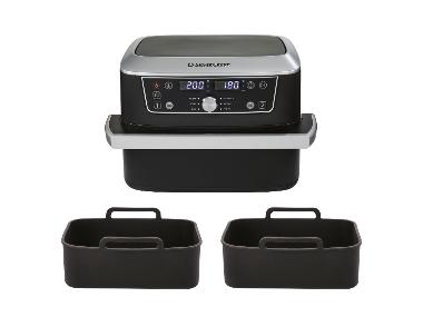 SILVERCREST® Zestaw dwukomorowa frytkownica beztłuszczowa Air Fryer 2600 W, 11 l z 2 formami sylikonowymi