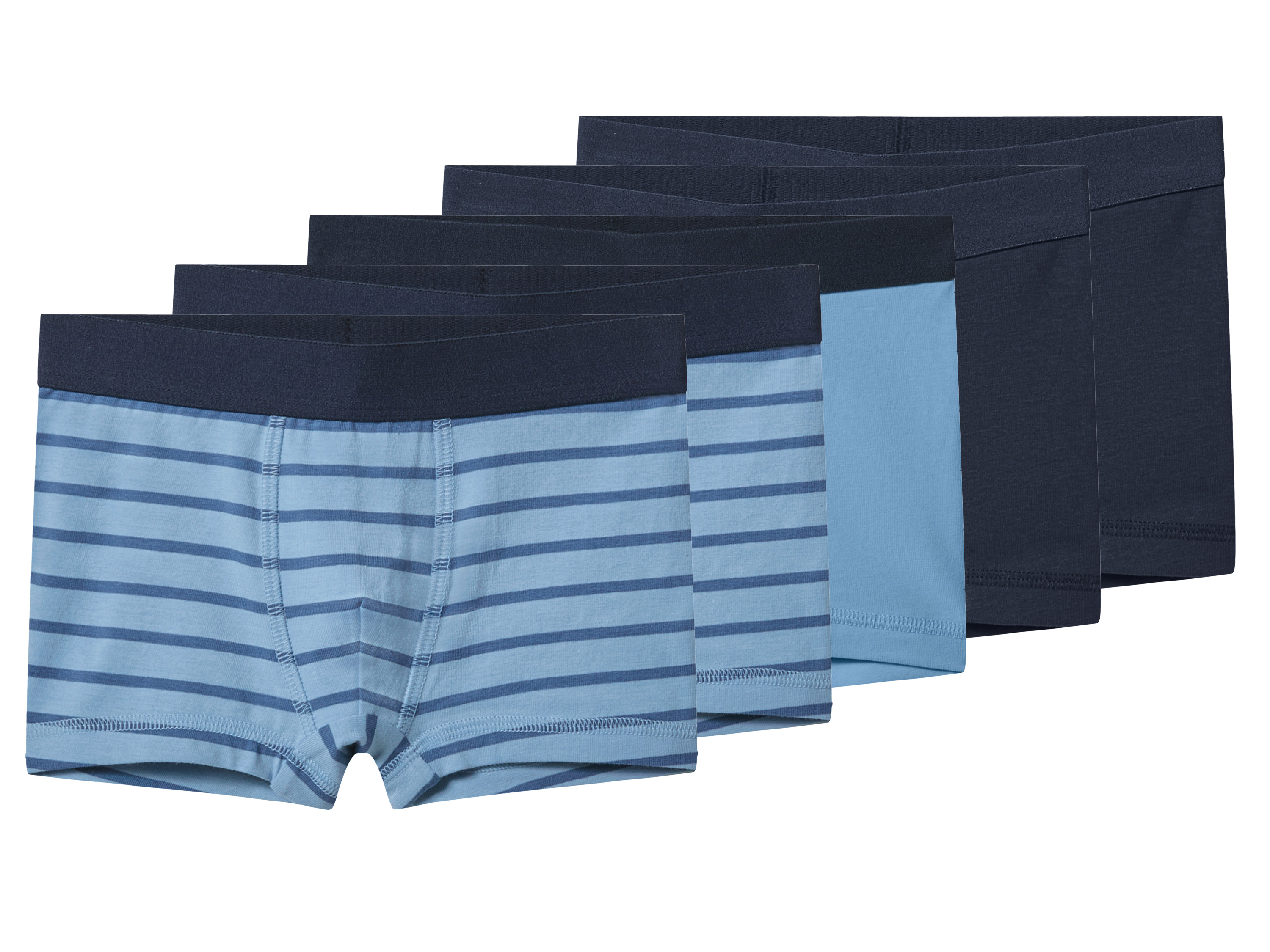 lupilu® Bokserki dziecięce z bawełną, 5 par (Granatowy/niebieski, 122/128)