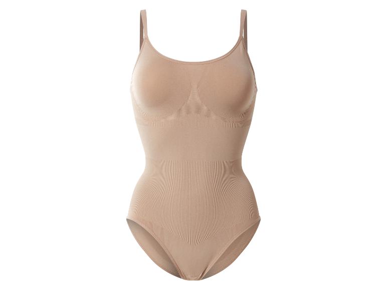 Bezszwowe body modelujące w kolorze nude na cienkich ramiączkach