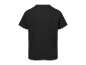 Czarny t-shirt, widok z tyłu.