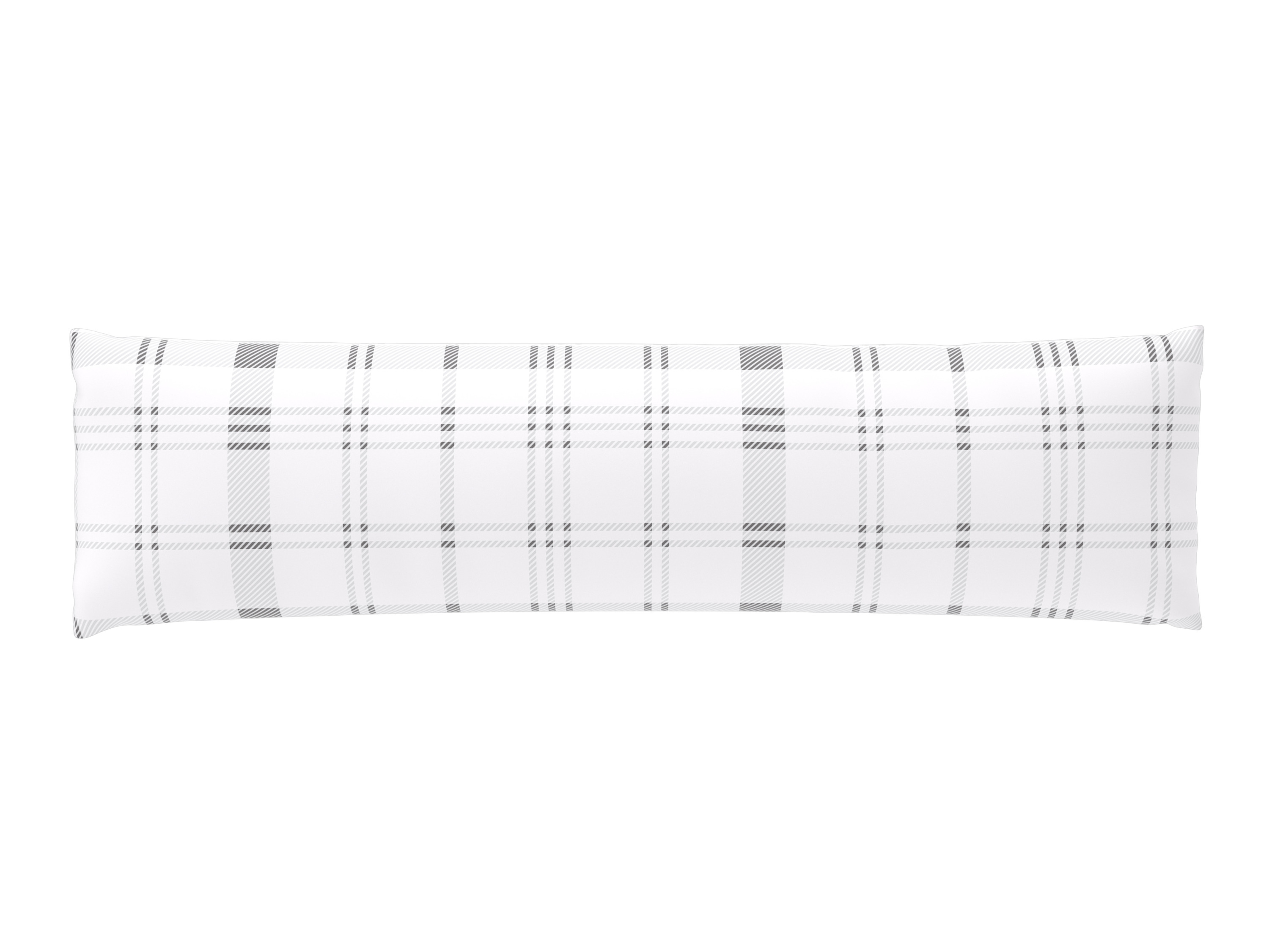 LIVARNO® Poszewka na poduszkę dla osób śpiących na boku lub Dwustronna poszewka z delikatnej flaneli, 45 x 145 (W kratkę)
