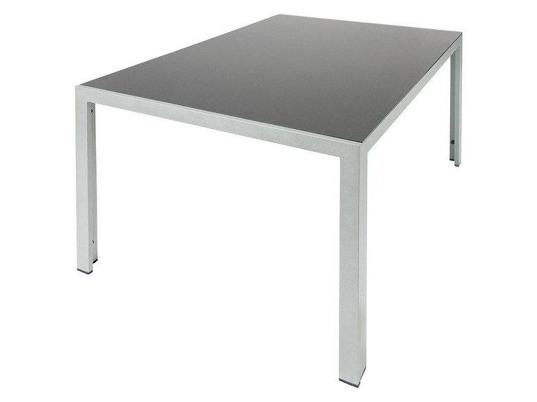 Pełny ekran: LIVARNO home Aluminiowy stół ogrodowy Houston, 140 x 90 cm, z obracanym blatem, srebrny - zdjęcie 8