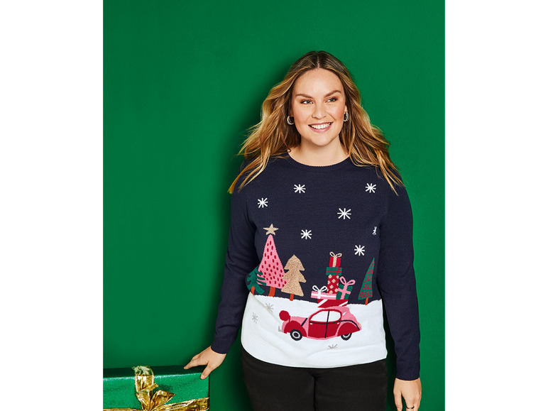 Pełny ekran: esmara® Sweter świąteczny damski XXL, z LED - zdjęcie 4