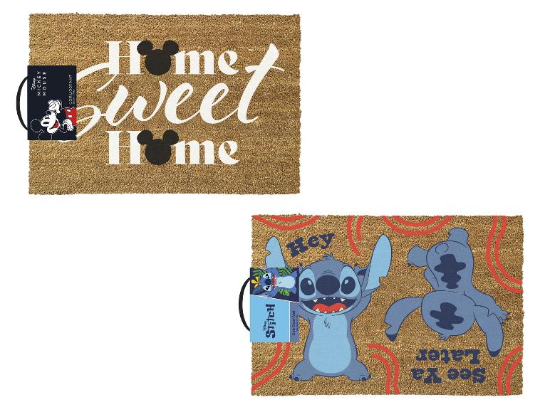 Wycieraczki 'Home Sweet Home' z uszami Myszki Miki i 'Hey See Ya Later' ze Stitchem.