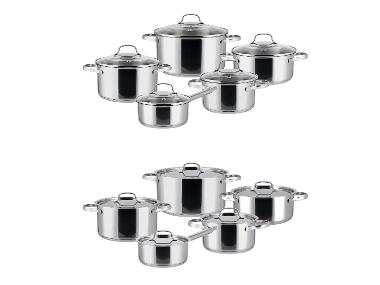 SILVERCREST® Zestaw 5 garnków z pokrywkami