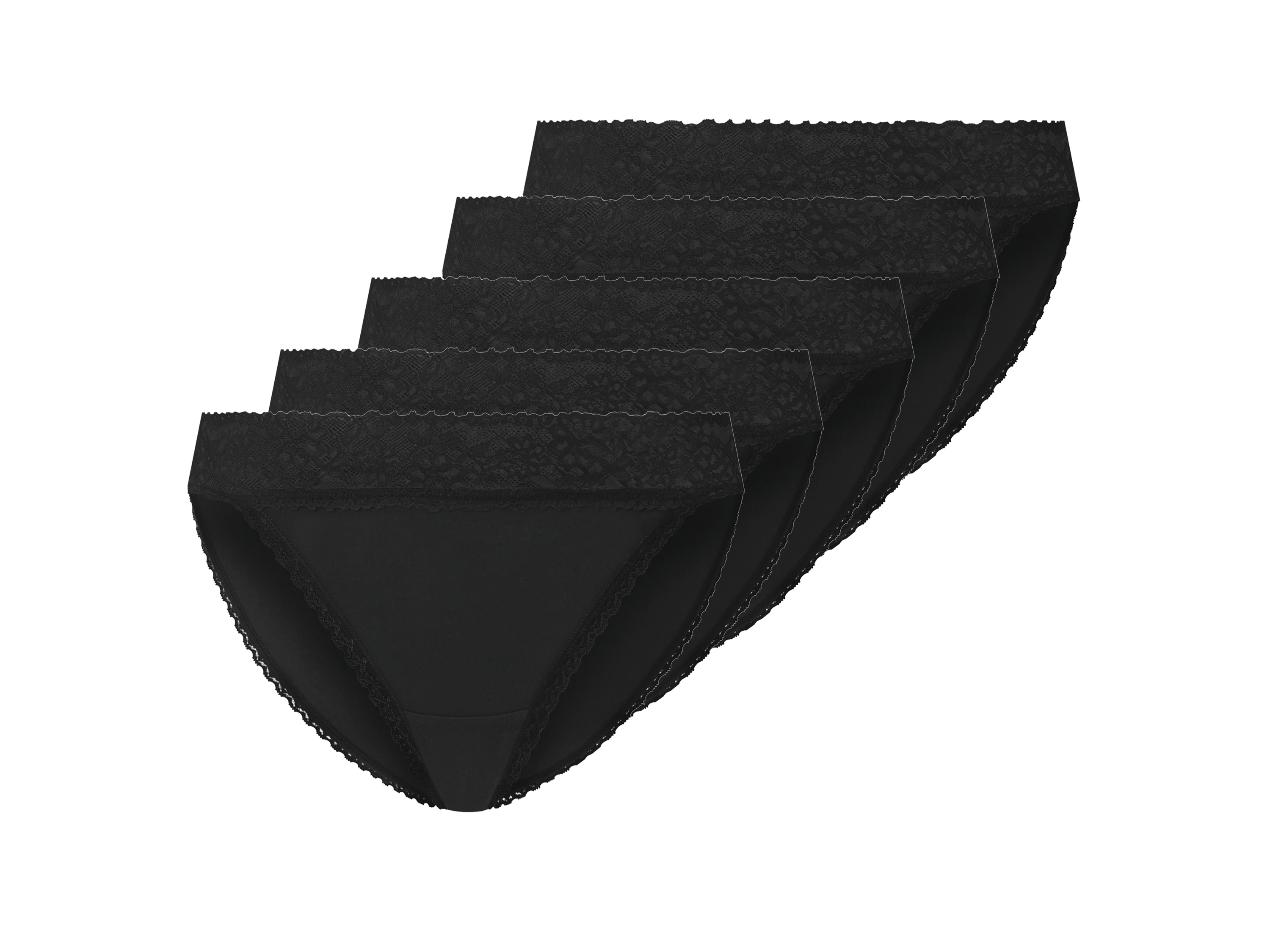 ESMARA® Majtki damskie, 5 par (Czarny, M(40/42))