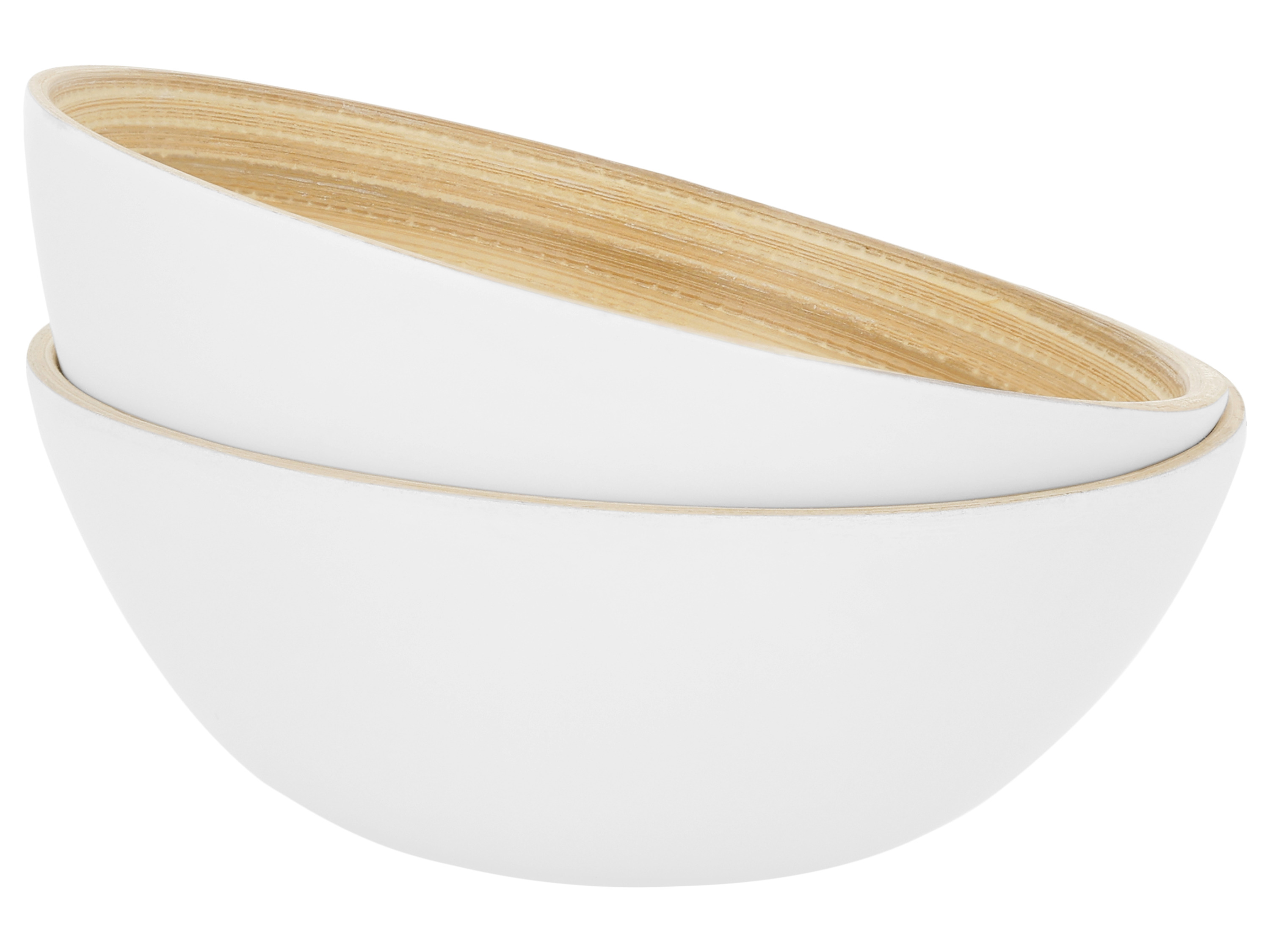 SILVERCREST® Miska bambusowa / Zestaw misek bambusowych (Zestaw 2 misek w kolorze białym)