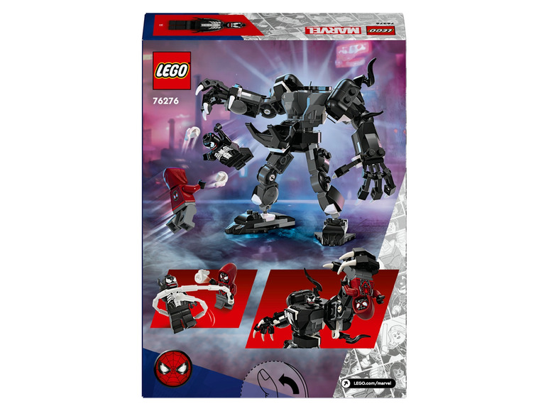 LEGO Marvel Venom Mech z minifigurkami Spider-Mana.