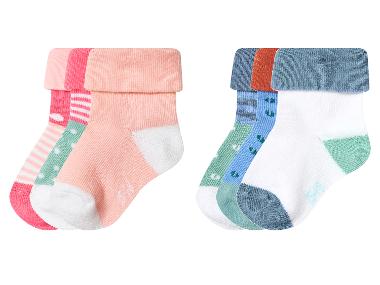 lupilu® Skarpetki niemowlęce, 3 pary