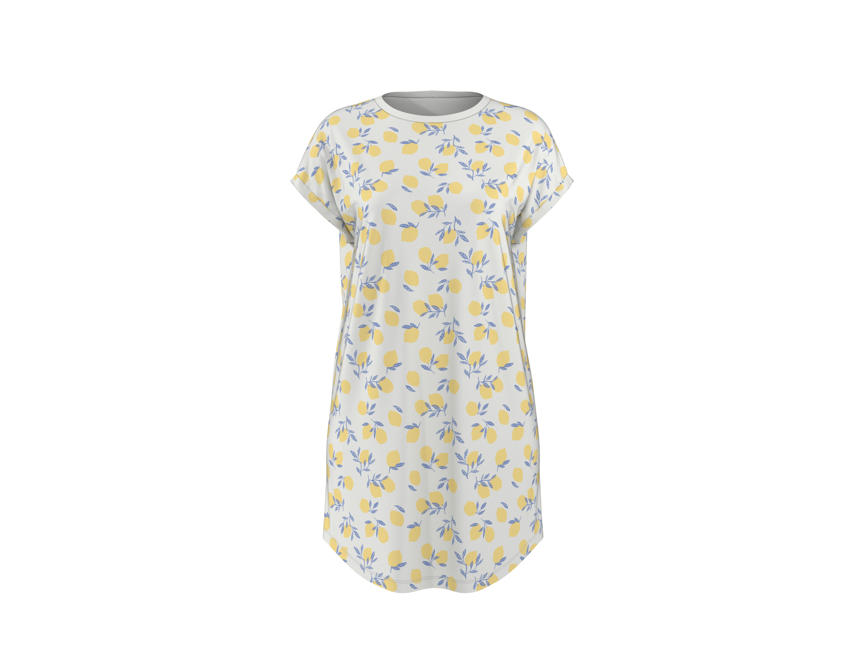 ESMARA® Koszula nocna damska typu bigshirt (Cytryny, M(40/42))