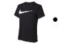 Czarna koszulka Nike z białym logo.
