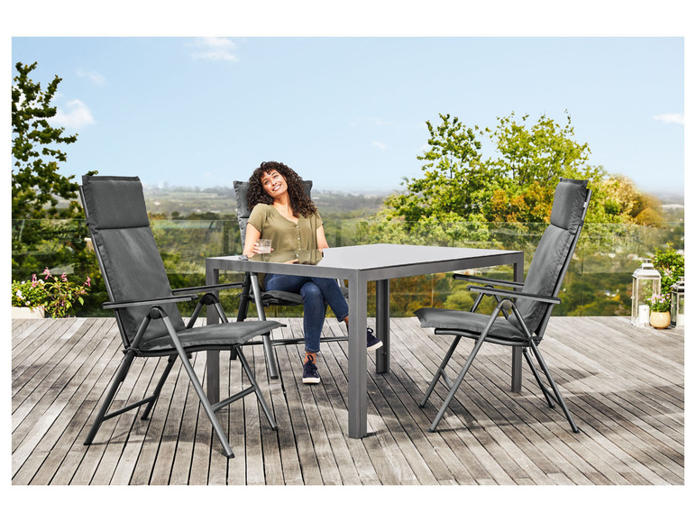 Pełny ekran: LIVARNO home Aluminiowy stół ogrodowy Houston, 140 x 90 cm, z obracanym blatem, srebrny - zdjęcie 19