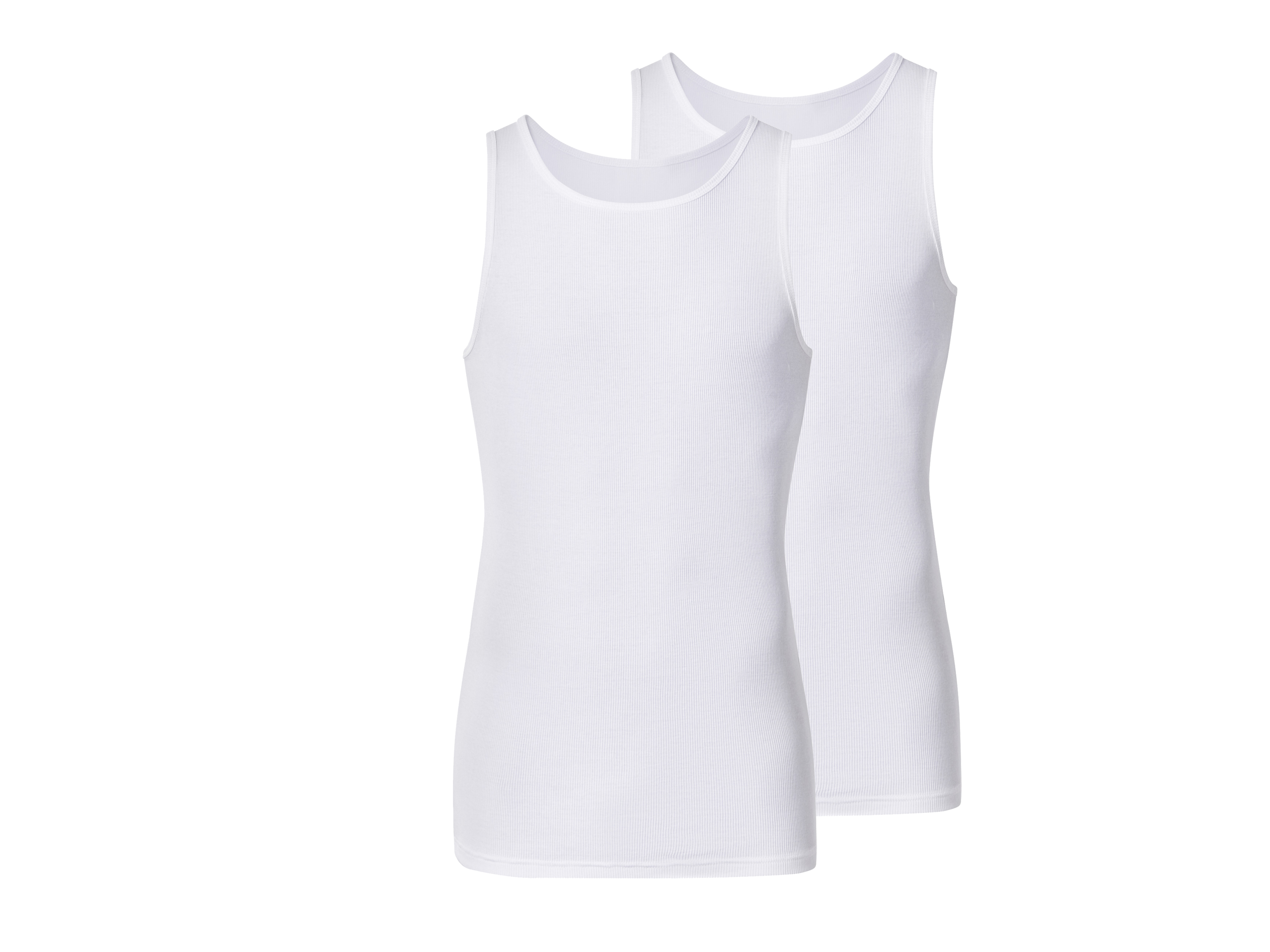 Esmara Men Podkoszulki męskie z biobawełny na ramiączkach, 2 sztuki 