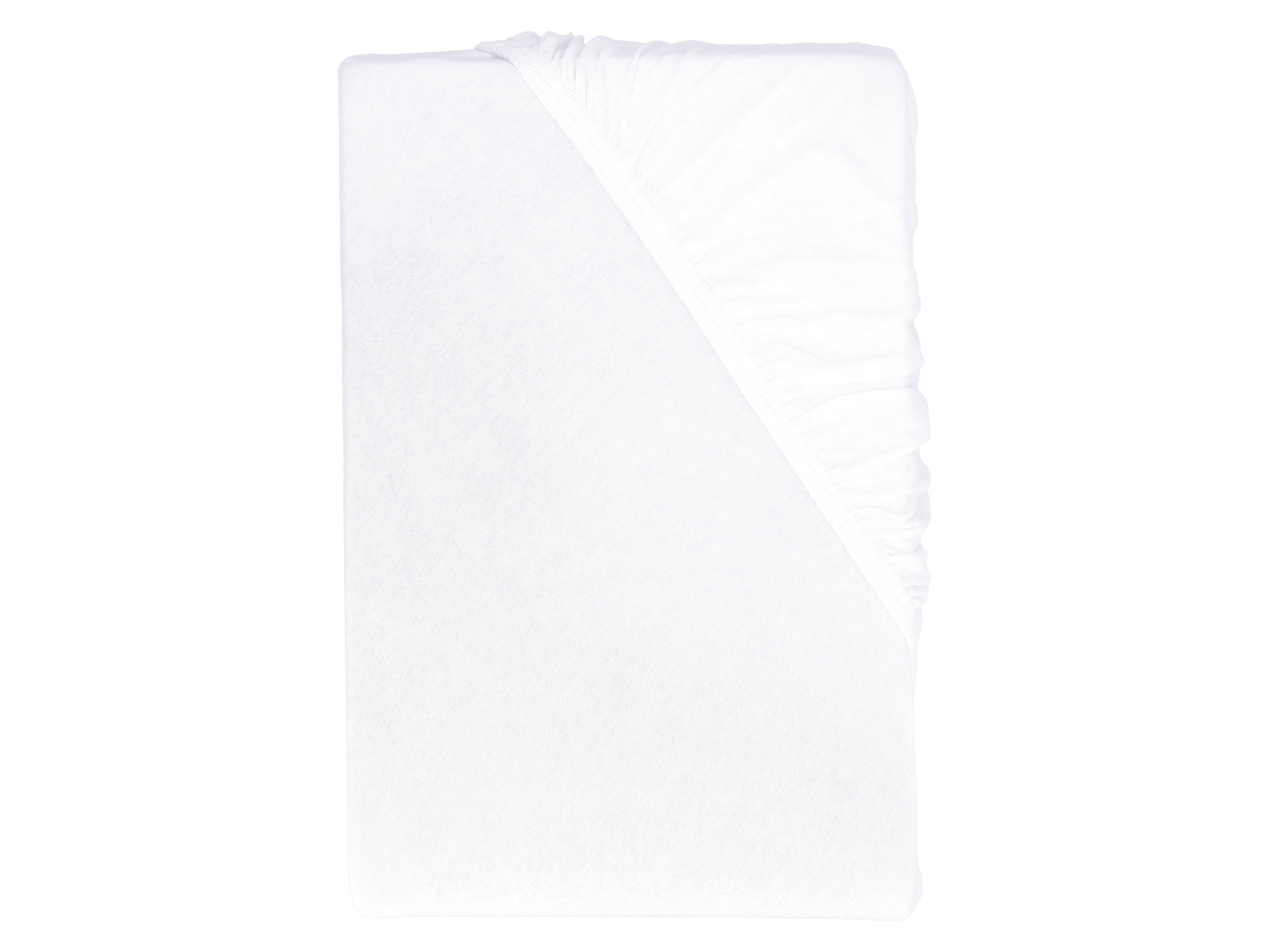 LIVARNO® Prześcieradło z dżerseju z gumką, 90-100 x 200 cm (Biały)