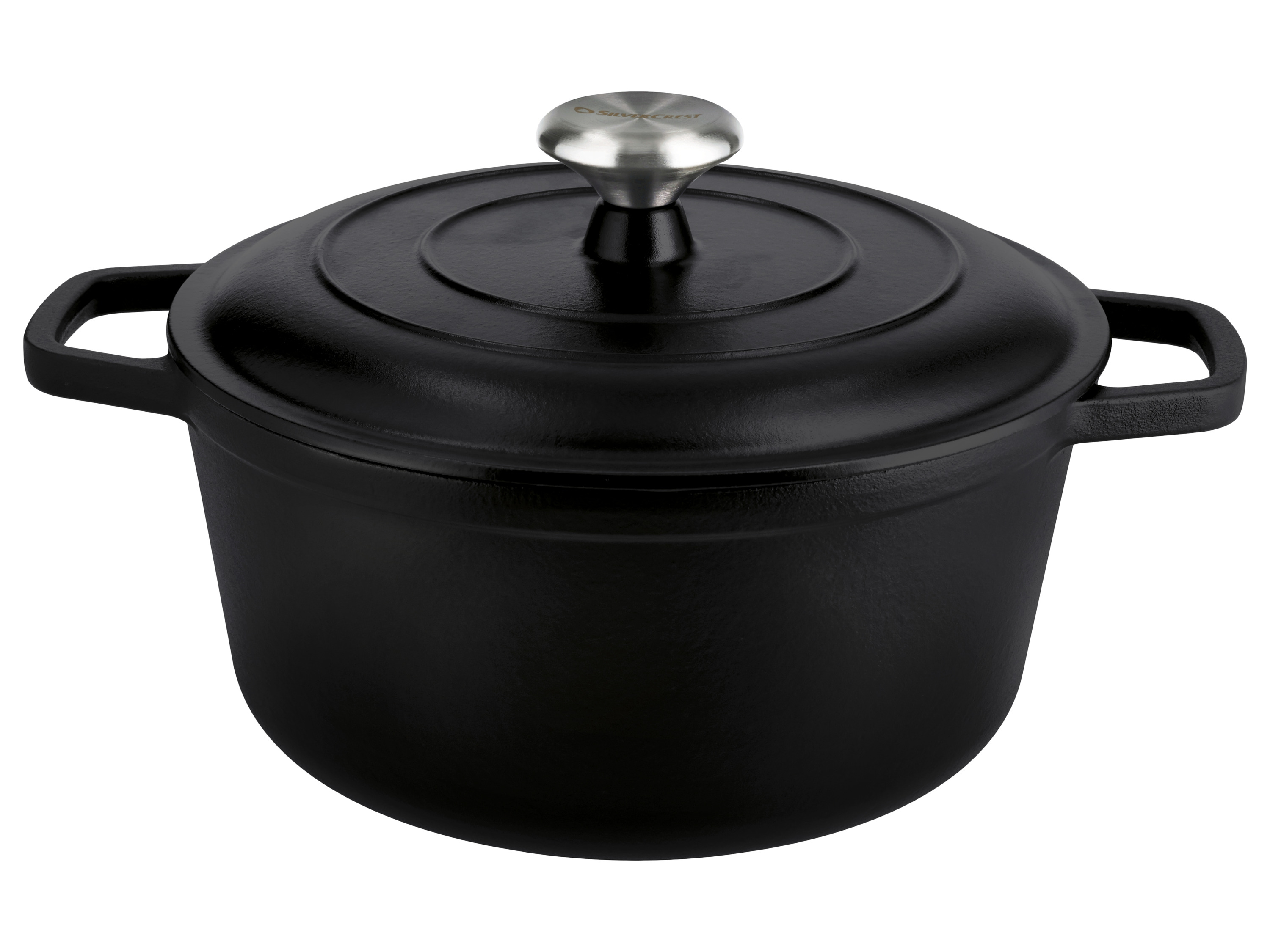 SILVERCREST® Garnek żeliwny, Ø 25 cm (Czarny)
