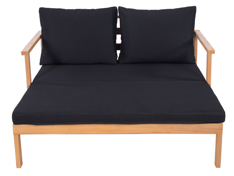 Pełny ekran: Sol Garden Drewniana ławka / łóżko ogrodowe 2w1, z poduszkami - zdjęcie 3