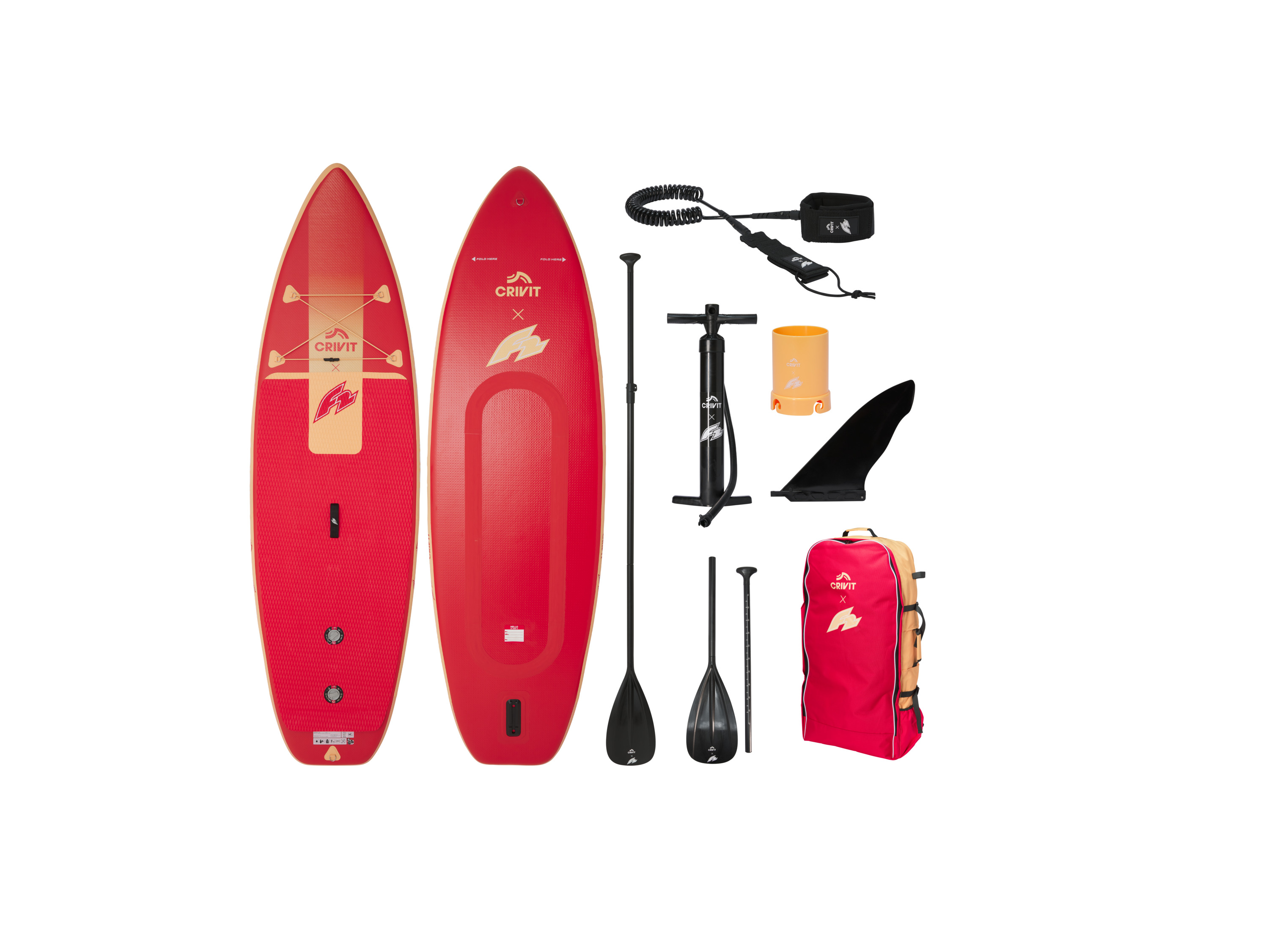 CRIVIT Deska SUP Solid, dwukomorowa