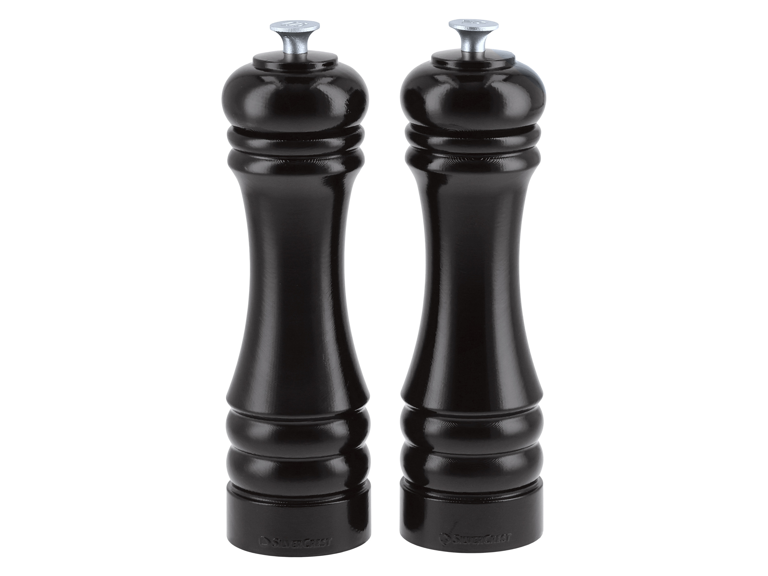 SILVERCREST® Zestaw młynków do soli i pieprzu (Czarny)
