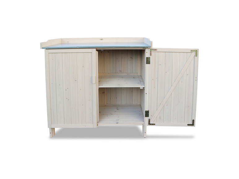 Pełny ekran: Stół ogrodowy HABAU z dolną szafką i blatem, 98 x 48 x 95 cm, drewno - zdjęcie 11
